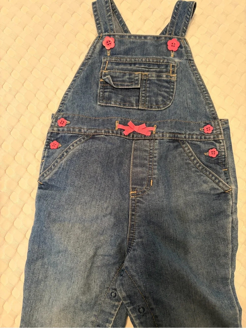 OshKosh B'gosh Dark Denim Overalls & Vintage Sailboat Carter Shortalls